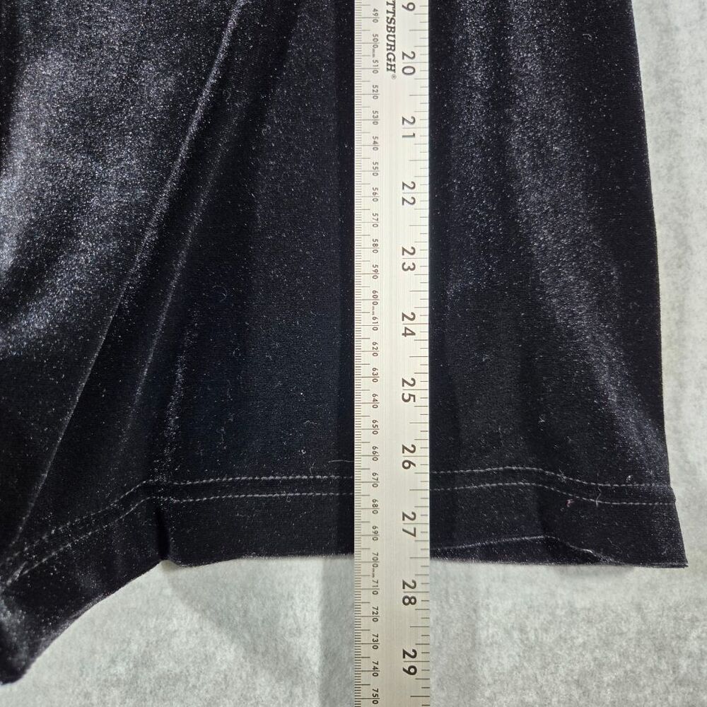 Dressbarn Woman 18 Black Velvet Silver 2fer Twinset Jacket Top Necklace Formal - Picture 6 of 7